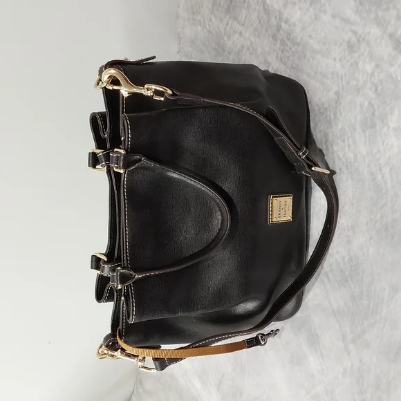 Dooney & Bourke Lucca Pebble Leather Large Barlow Tote in Black - Picture 7 of 10